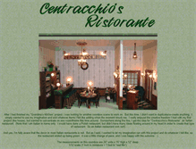 Tablet Screenshot of centracchiosristorante.kathysminis.com